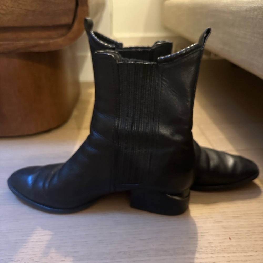 Alexander Wang Black Leather Ankle Boots
